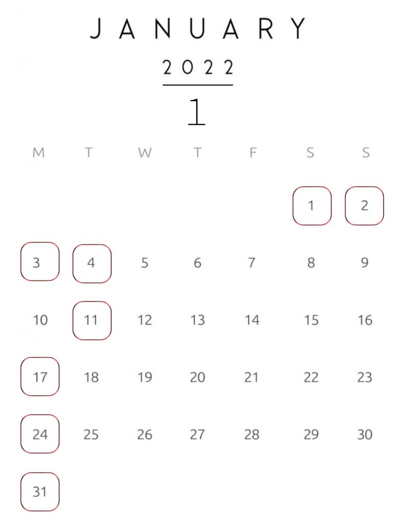 1月定休日のご案内~群馬トヨタ前橋下小出店~ | 前橋下小出店